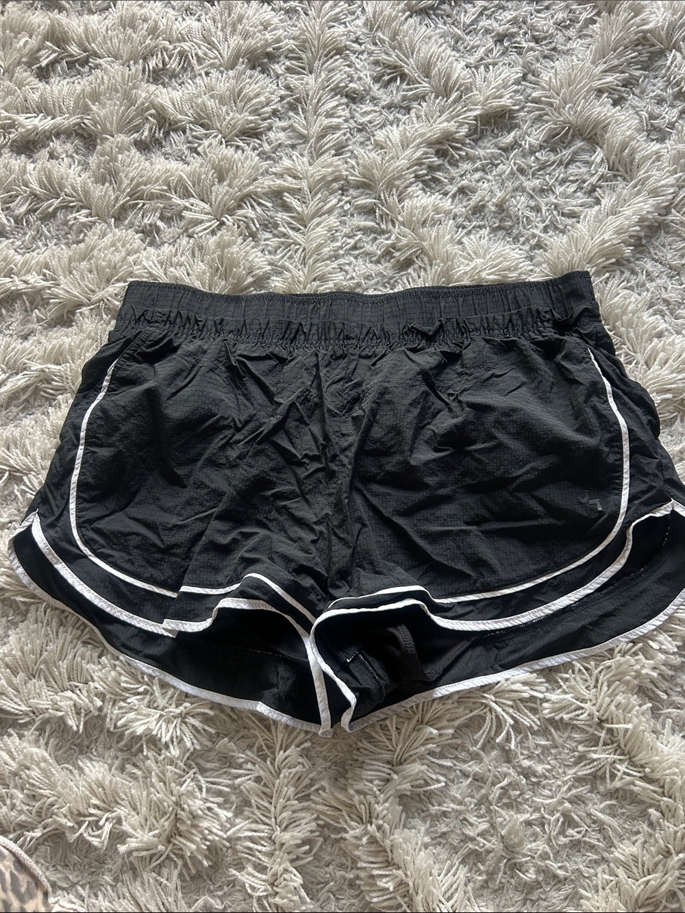 Black Women’s Athletic Shorts with White Trim